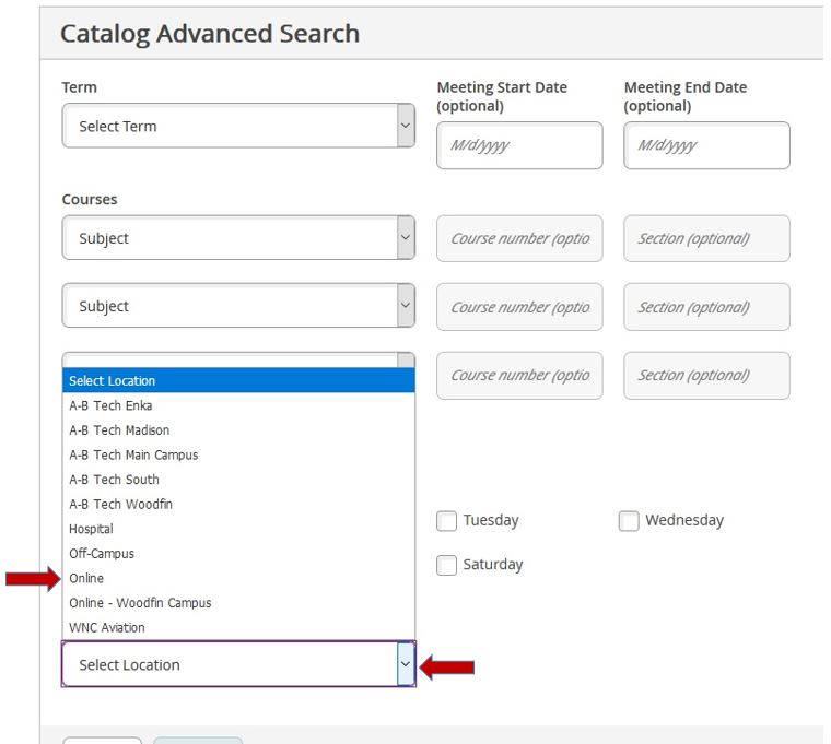 Search for Class Availability
